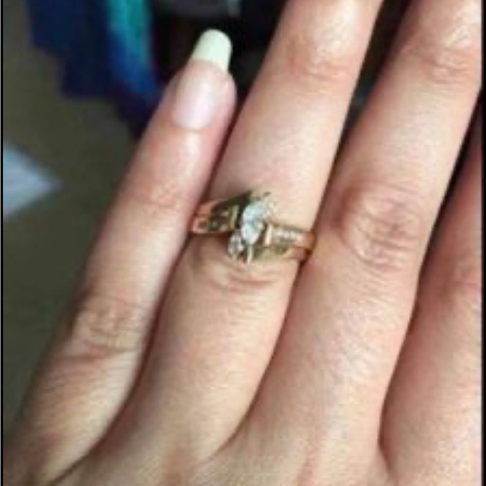 Engagement Wedding Ring set 14K GOLD - Picture 10 of 10